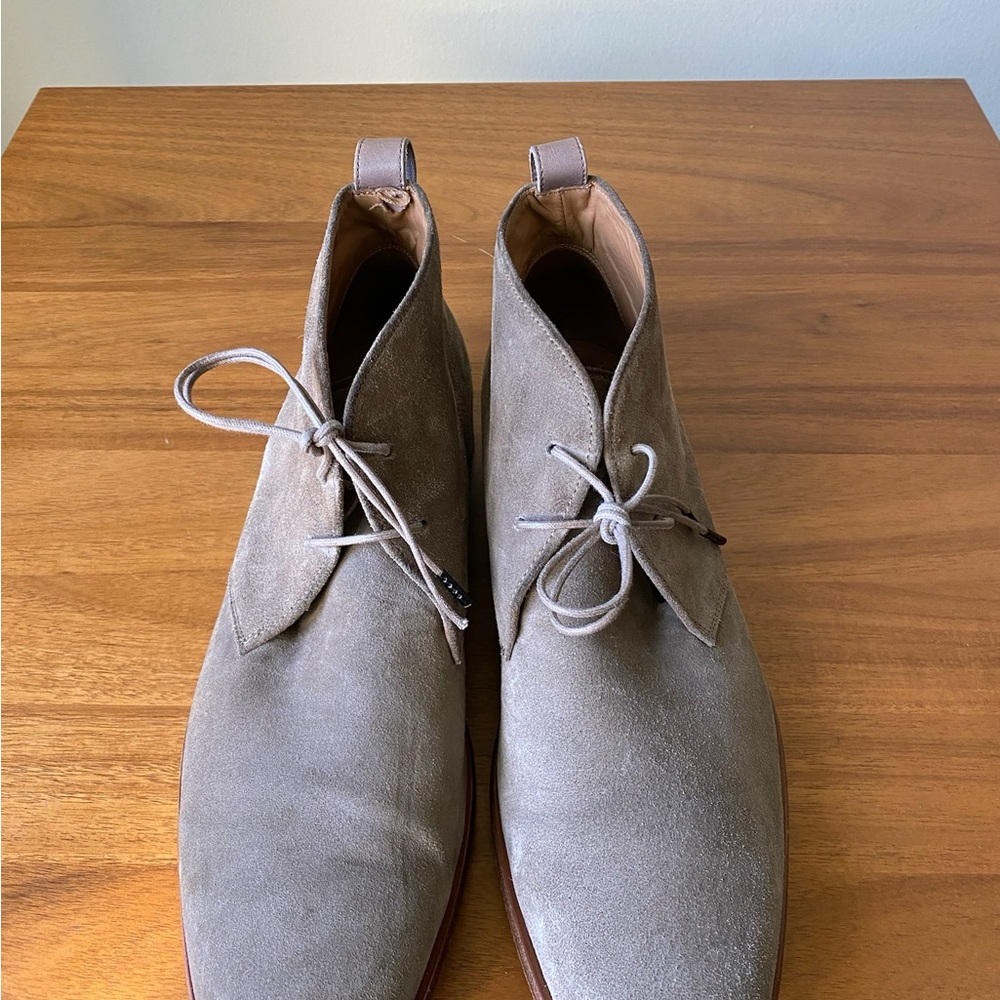 Vince Taupe Suede Chukka Boots